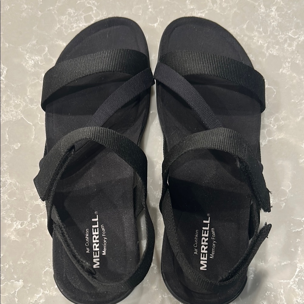Merrell Black Casual Sandals, Size 9